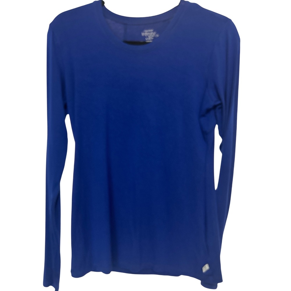 Cherokee‎ Infinity Womens Galaxy Blue Long Sleeve Scrub Undershirt 2626A Small